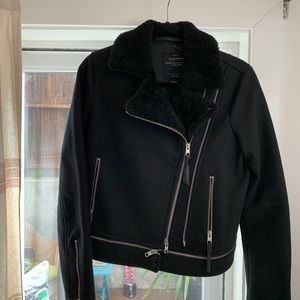 All Saints Wool Biker Jacket